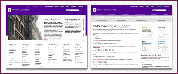 NYU (New York University) Website Redesign